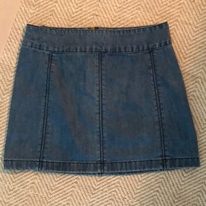 Free People Denim Mini Skirt